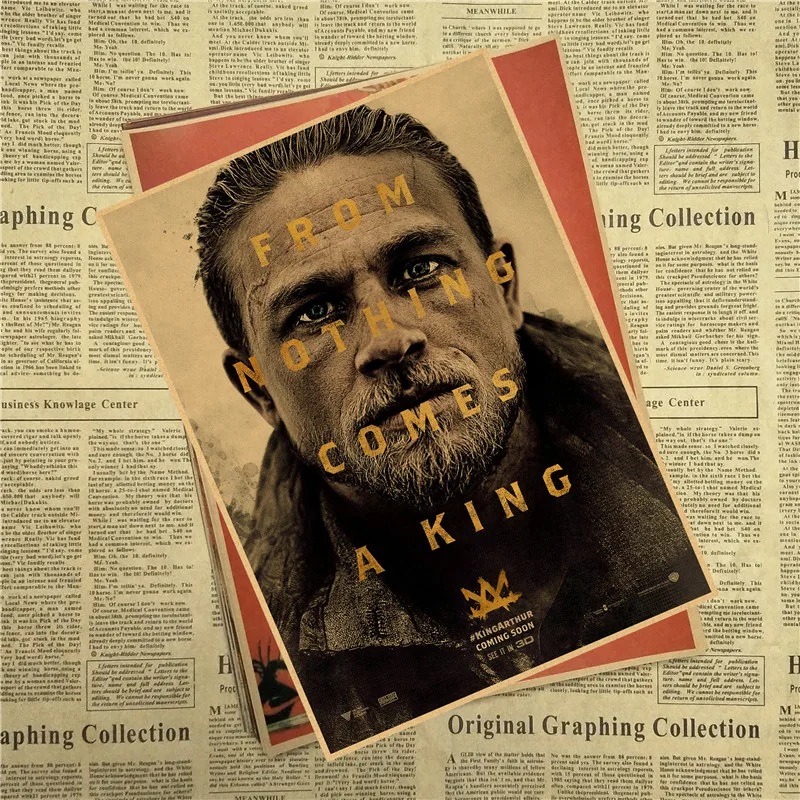 Король Артур легенда о мече 2017 ТВ-серия художественный постер из крафт-бумаги