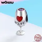 Уникальные бусины в виде красного сердца, серебро 100% пробы