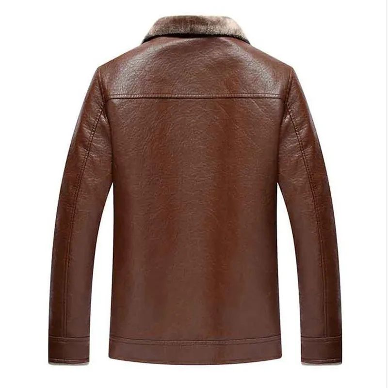 Мужская кожаная куртка теплая из искусственной кожи новинка 2018|sheepskin coat for men|jacket