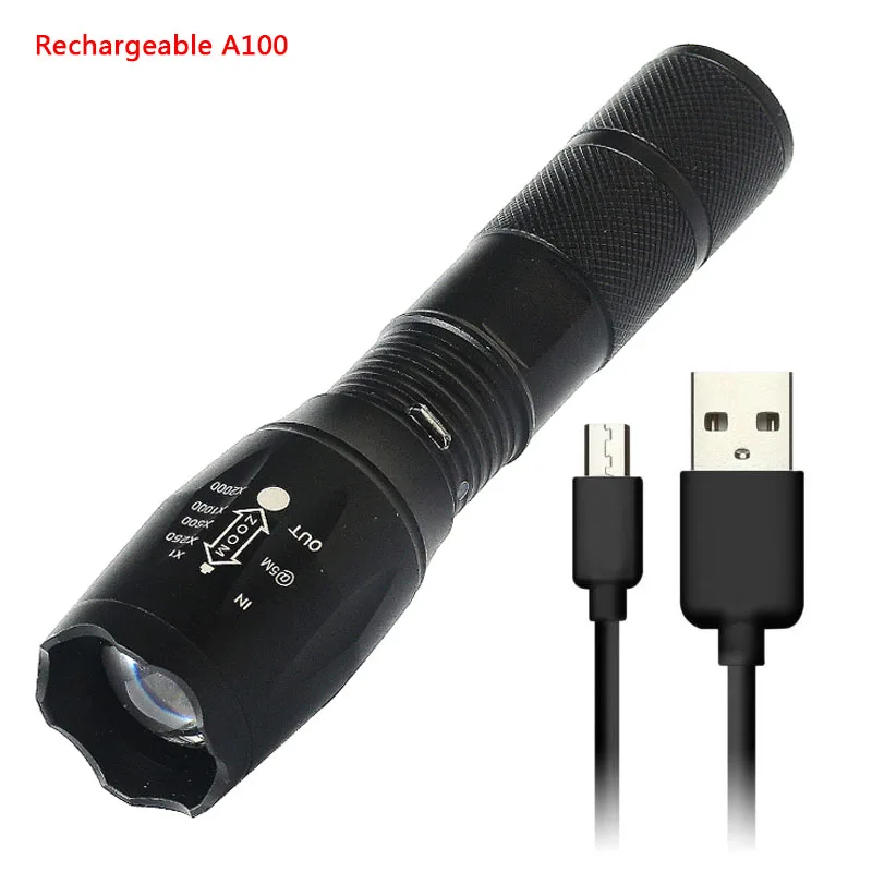 Option A Litwod Z30 Micro USB порт светодиодный фонарь XM-L2 U3 T6 Zoom алюминиевый фонарь с батареей 18650 или AAA для кемпинга - Испускаемый цвет: Option A