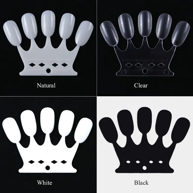 10 шт. накладные ногти в форме короны цветные пластиковые карты демонстрационная