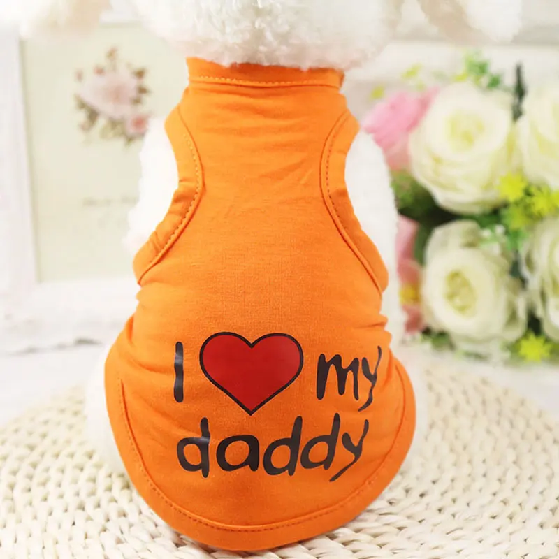 Померанская Одежда для собак Honden рубашки Camisetas Perro Para I Love My Mommy собак|Рубашки