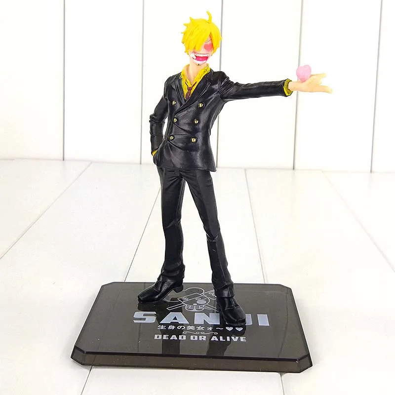 sanji opp bag " 17 см аниме одна деталь Луффи Ace usopp Зоро Нико Робин коала нами Боа Хэнкок Бартоломео Санджи Чоппер Брук ПВХ фигурка игрушки - Цвет: sanji opp bag