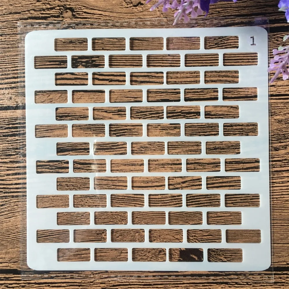 2 шт. 13 см кирпичная стена головоломки DIY ремесло наслоения трафареты живопись