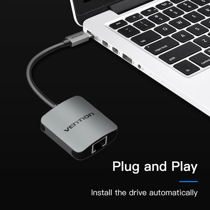 Vention USB C Ethernet адаптер RJ45 100 Мбит/с Внешний Type Lan сетевая карта конвертер для