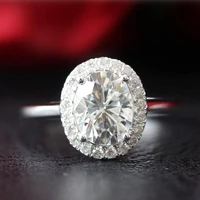 14k white gold 7x9mm 2 0ct oval cut moissanite ring unique wedding ring set halo diamond moissanite engagement ring