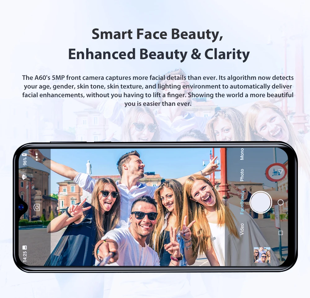 Blackview A60 6 1 дюймов в виде капли воды Экран мобильный телефон Android 8 13MP 16 GB сотовые