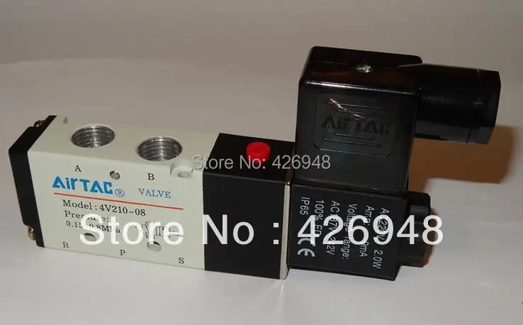 Новый 4V210-08 одинарный соленоид 5/2 Way Пневматический порт распределительный клапан