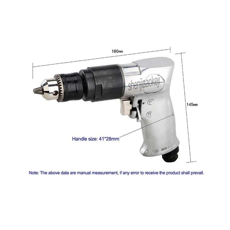 Pistol type reversing air drill Wind Pneumatic drilling machine for wood punching furniture assembly lathe ream 3/8&quot 10mm |