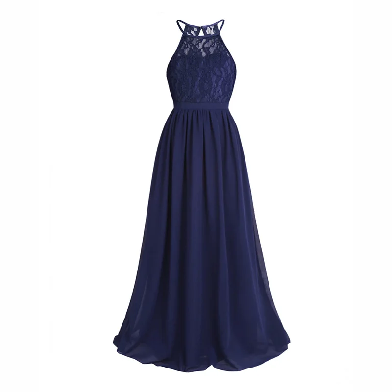 Navy Blue FEESHOW/летнее платье для девочек детская одежда Вечерние платья принцессы для маленьких девочек Свадебные платья платье для выпускного вечера костюм для подростков - Цвет: Navy Blue