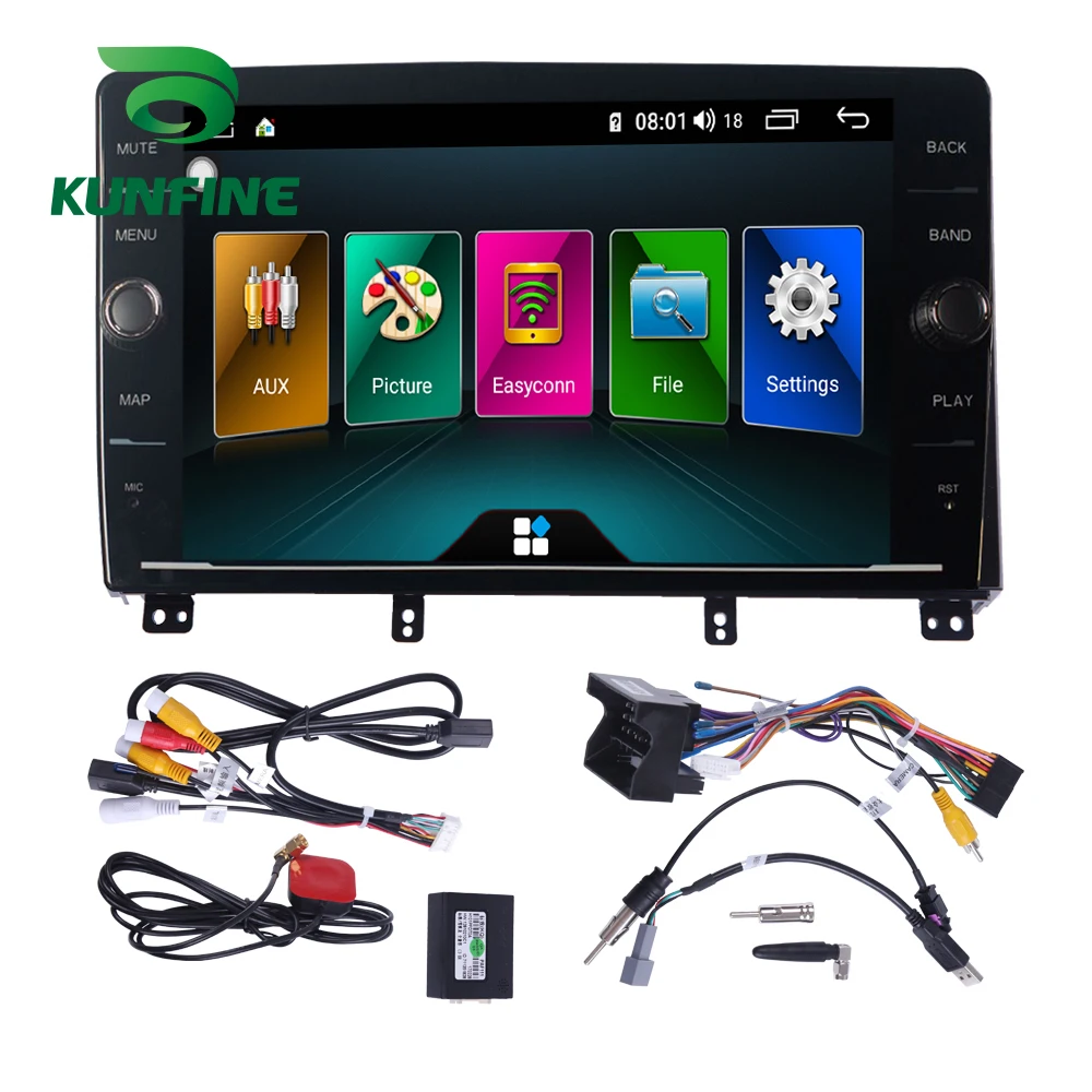 Восьмиядерный ПЗУ 64 ГБ Android 8 1 автомобильный DVD GPS навигационный плеер Deckless стерео