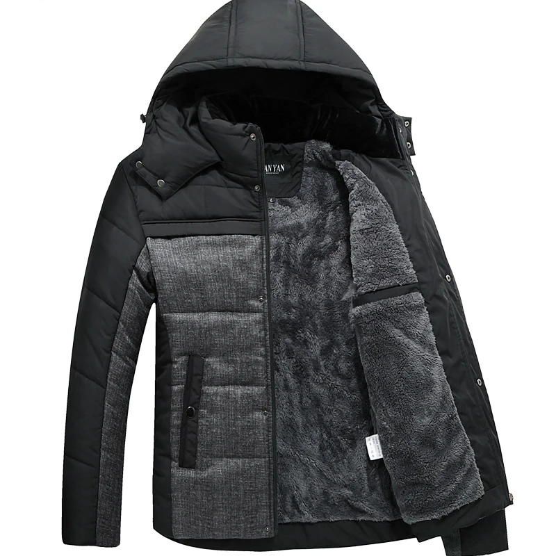 Новинка 2021 брендовая зимняя теплая куртка для мужчин пальто с капюшоном