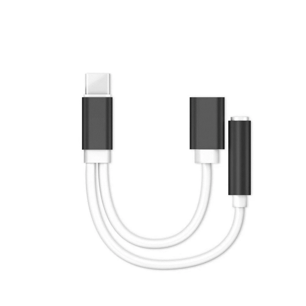 13 см 2 в 1 8 pin для IOS iPhone type C USB штекер Женский адаптер аудио кабель зарядки 3 5 мм AUX