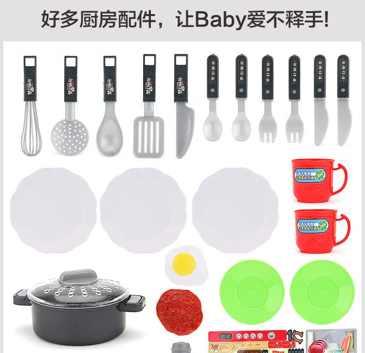 

DHL Kitchen Toys Light-up Sound Plastic Simulation Home Appliances Kids Children Play House Large Baby Girls Pretend Play Toys