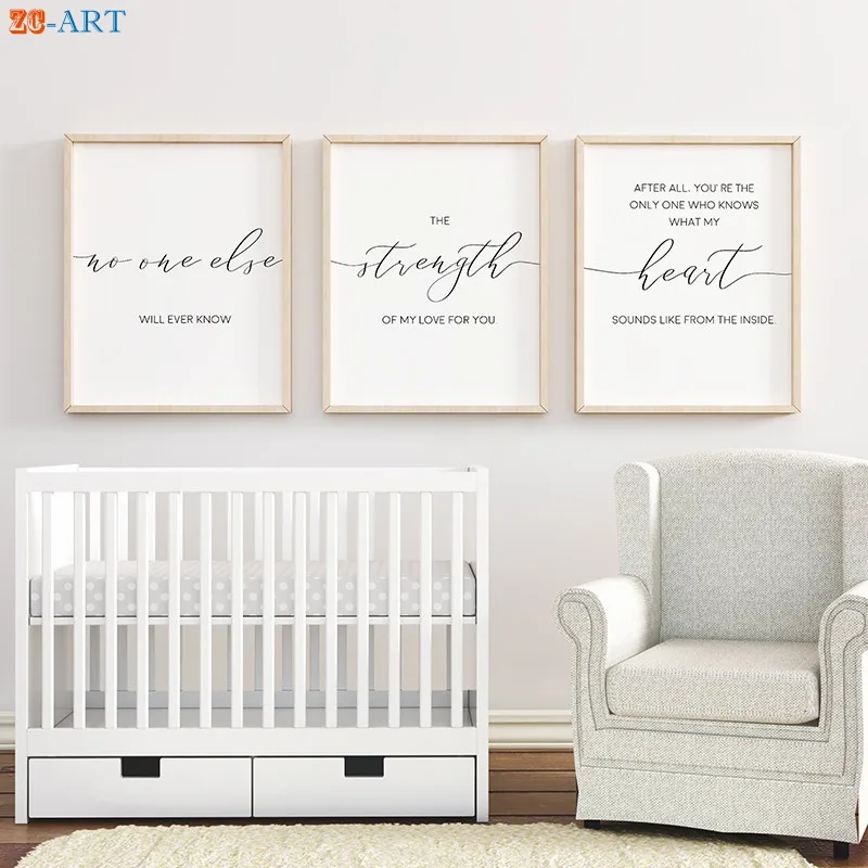 Цитата плакат для детской Любовь слова Искусство Печать минималистское полотно