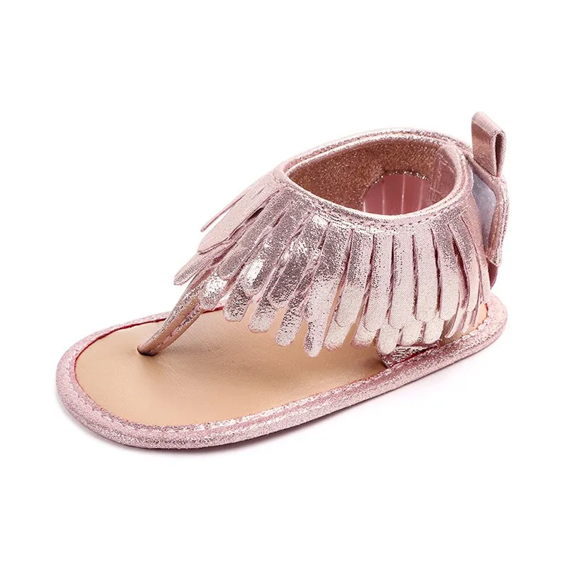 

Summer Baby Girls Sandals PU Tassel Newborn Baby Shoes Baby Sandals Beach Shoes Non-slip Rubber Shoes