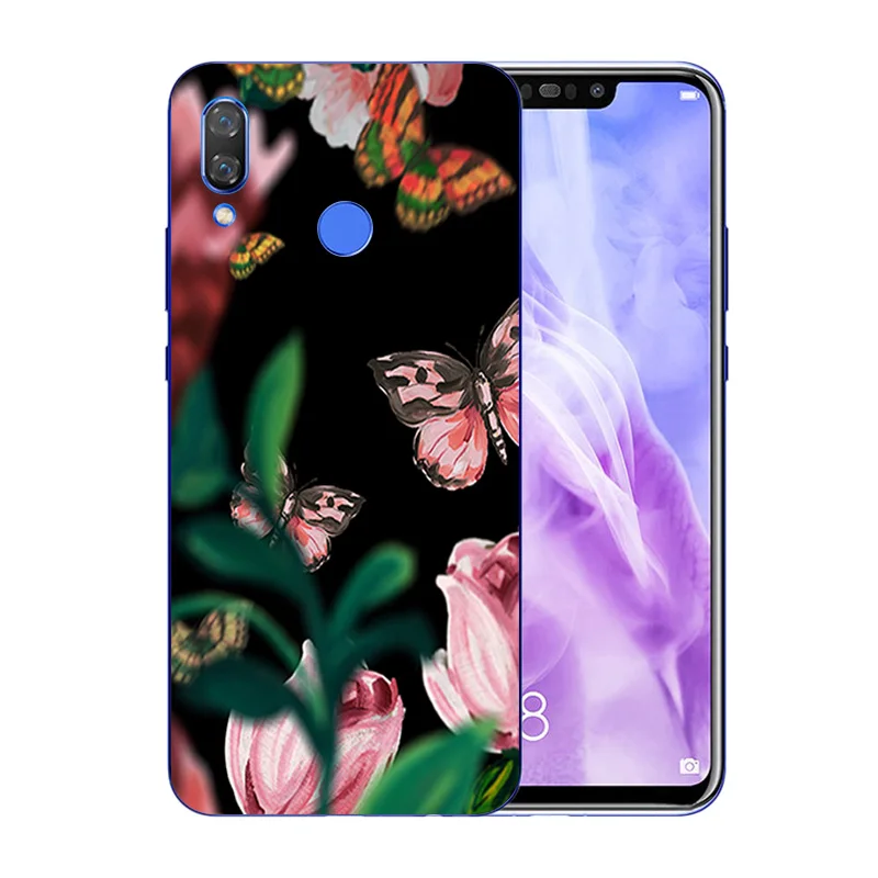 6.3&quot Cases for Huawei nova 3 Fundas Transparent Gel Hook Pattern Back Cover Protection Phone Shell Coque |