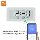 Беспроводные цифровые часы Xiaomi Mijia BT4.0, умные термометр для помещения и улицы, гигрометр, ЖК-дисплей, измерение температуры