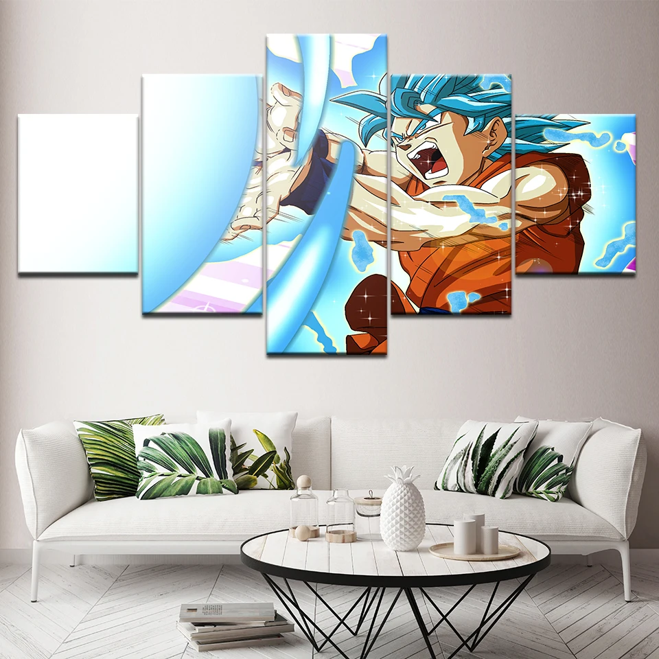 Стены Книги по искусству HD с Pictures Home Decor 5 шт. Dragon Ball Характер кадров современные