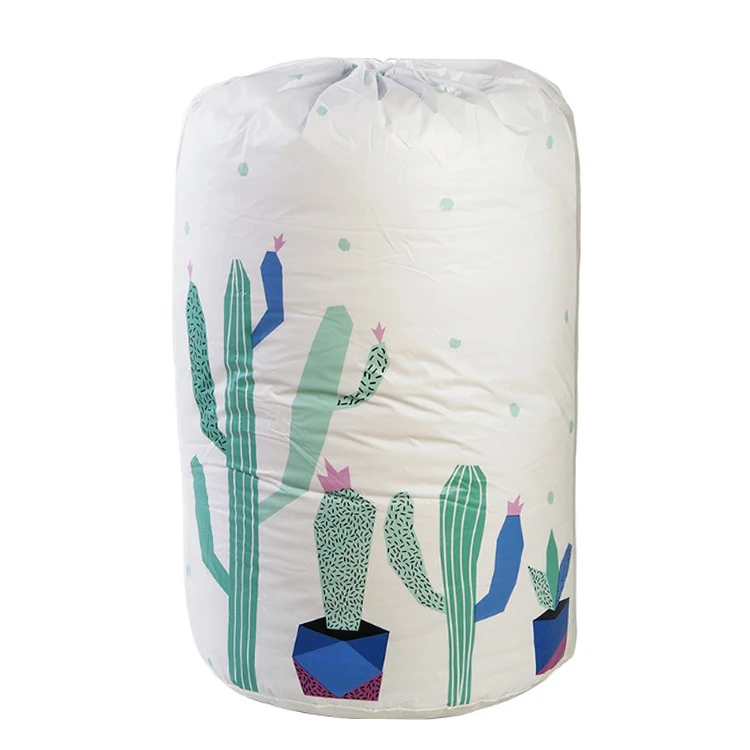 Cactus PEVA Одеяло сумка для хранения Органайзер игрушечное Одеяло Подушка Одежда Упаковка Контейнер шкаф влагостойкий мешок на шнурке Экономия пространства - Цвет: Cactus