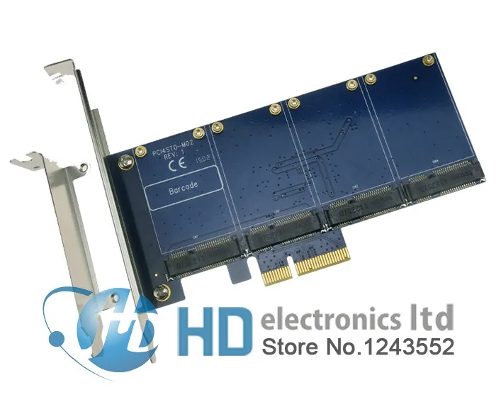 4 mSATA SSD PCI-e гибридный контроллер карты RAID0 RAID1 RAID10 Marvell HyperDuo SATAIII PCIe flash решения разгоняет базы данных