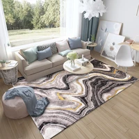 modern luxury american abstract geometry black gold bending line bedroom bedside mat living room bathroom carpet custom made