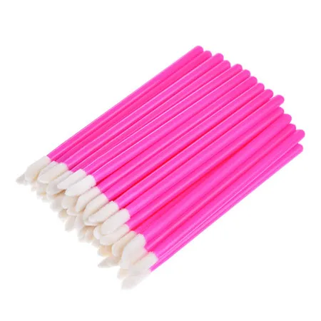 Hotpink 50 шт одноразовые кисти для макияжа Набор Пудра основа тени для век подводка для глаз палочки для губ аппликатор макияж инструменты, кисти для макияжа - Handle Color: Hotpink