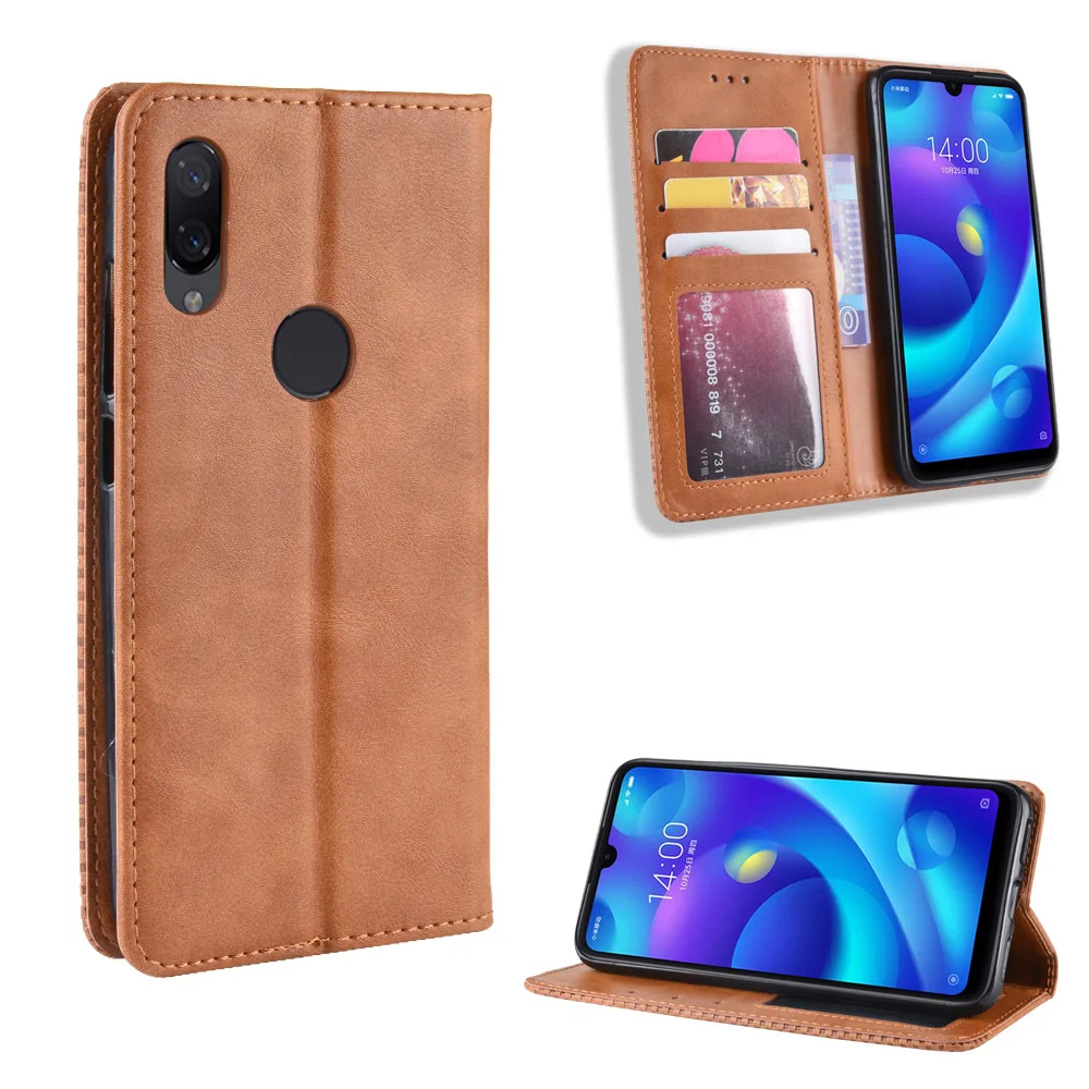Роскошный тонкий кожаный чехол книжка в стиле ретро для Xiaomi Mi Play 5 84 дюйма кошелек