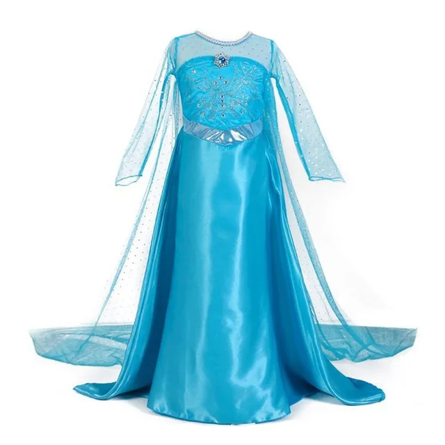 Elsa Dress 709 Платье Эльзы платье принцессы Эльзы для девочек платья костюмы для детей Эльзы и Анны маскарадные костюмы для детей голубое платье Эльзы - Цвет: Elsa Dress 709