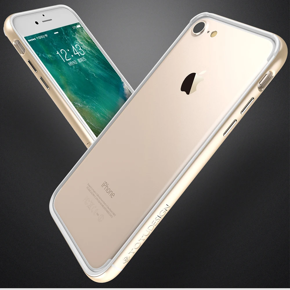 TOTU бампер для iPhone 8 7 Plus раскладной; Мягкий ТПУ PC чехол для iPhone 7 7 плюс Чехол Ультра тонкий Hybird телефон основа Capinhas