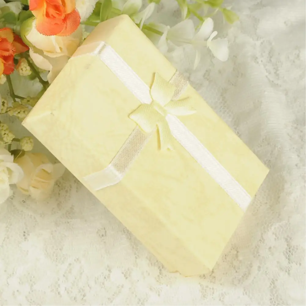 8x5x2.5cm Yellow 1 шт. коробка для хранения ювелирных изделий черное ожерелье коробка для кольца Подарочная коробка бумажная коробка для украшений Упаковка браслет серьги дисплей с губкой - Цвет: 8x5x2.5cm Yellow