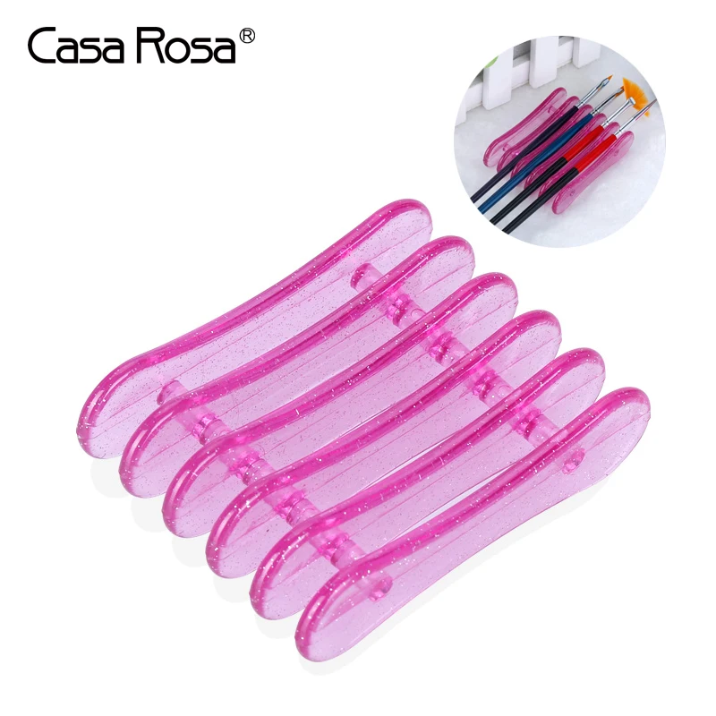 Casa Rosa 1 шт. розовый пластиковые ногтей Pen Дизайн программное средство показа щетки