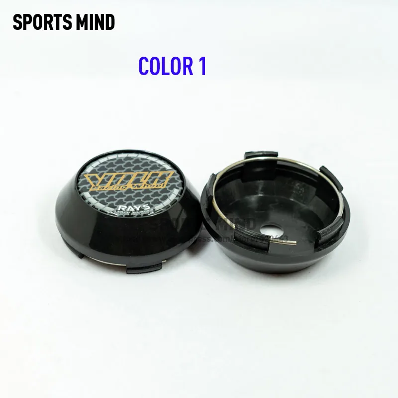 COLOR 1 4PCS/lot 65MM Car Wheel Center Caps for VOLK RAYS JAPAN VOLK RACING WHEEL Emblem Logo CE28 Rim TE37 Tokyo Time Attack - Цвет: COLOR 1