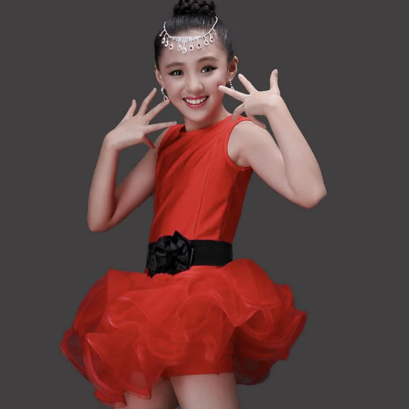 Для девочек латинские танцы Танцы платье Детская бальная танцевальная одежда