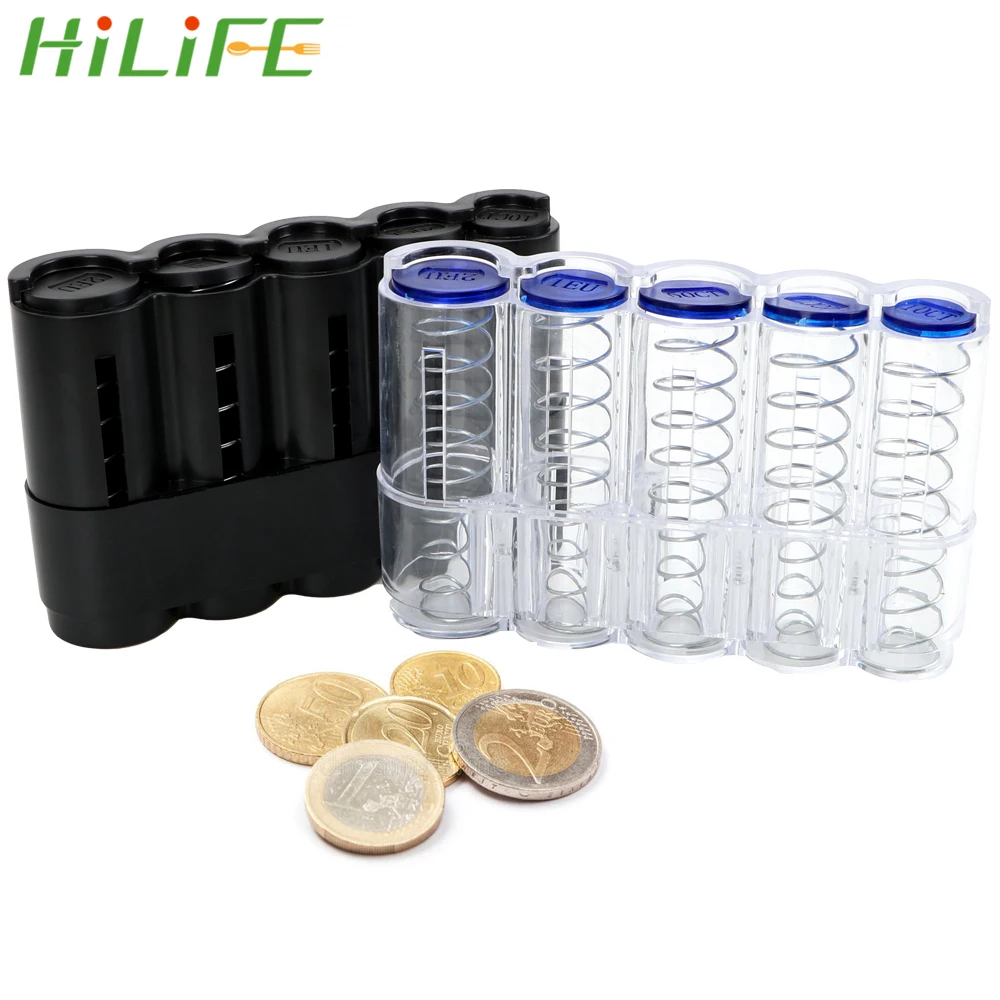 HILIFE евро монетница, коробка для хранения монет, коробка для хранения, банка, держатель для монет, чехол, креативные копилки для хранения монет, кошелек, домашний декор