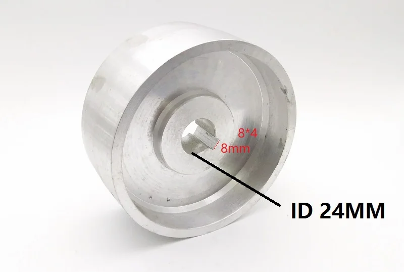 New 130*55*24mm Fully Aluminum Contact Wheel Active wheel for belt machine with 8*4mm Keyway
