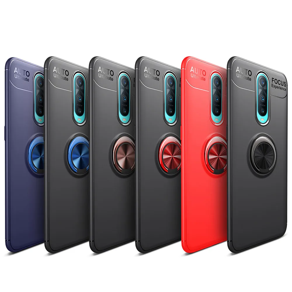 Lenuo Finger Ring All-in-one Case for OPPO R17 PRO Mix color ring bracket back cover Magnetic Car Holder Oppo Pro |