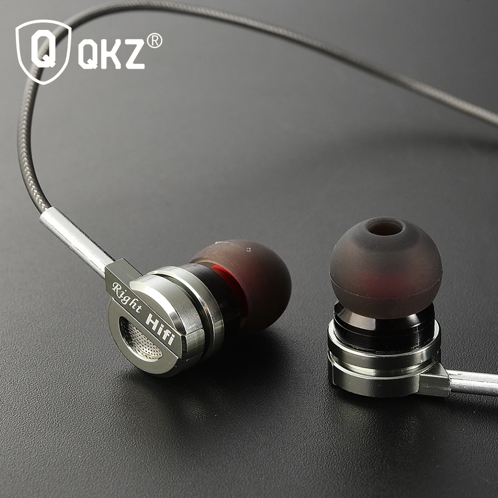 Original QKZ DM9 Zinc Alloy HiFi Earphone 3.5mm In-ear auriculares Super Clear Noise Isolating Mic MP3 MP4 fone de ouvido | Электроника