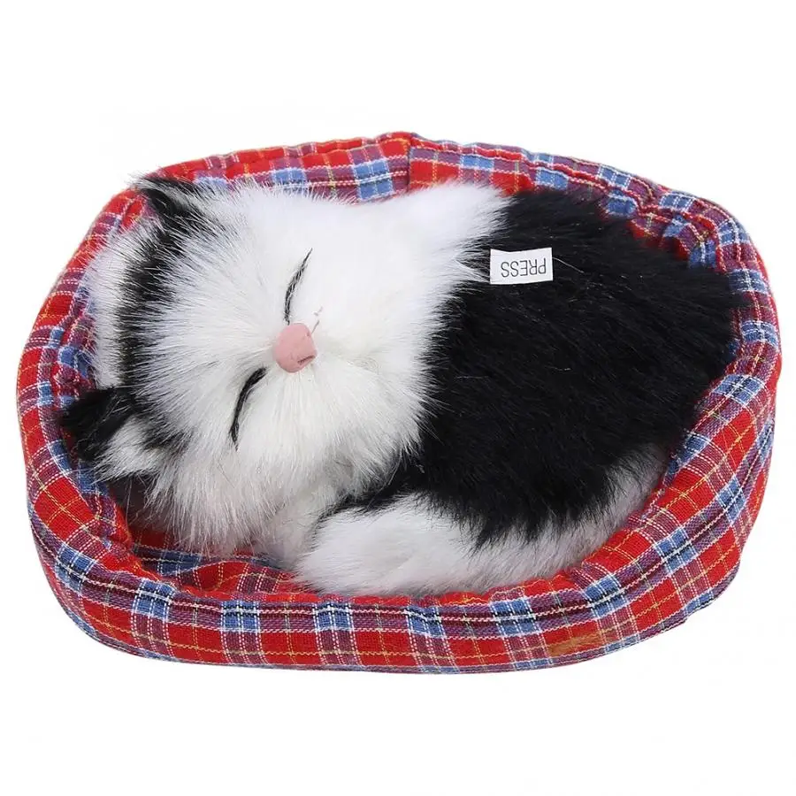 Красный Прекрасный моделирование животных кукла PlushToy электронные игрушки для детей собак спящие собаки со звуком piesek interaktywny - Цвет: Красный