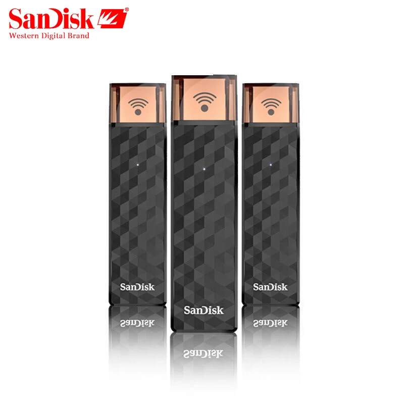 SanDisk Connect Беспроводной Stick USB флэш накопитель SDWS4 Wi Fi + 2 0 16 ГБ 32 64 128 200 PenDrives|USB