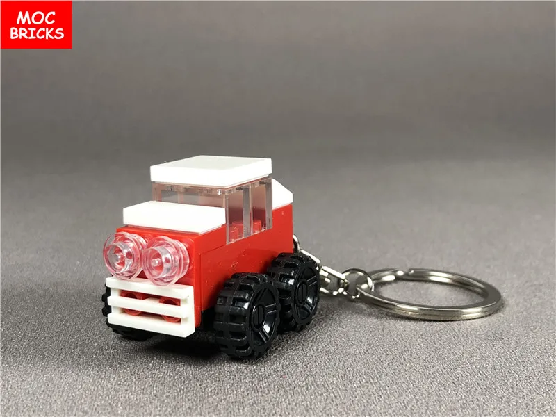 10 шт./лот MOC кирпичи красочный кирпич 2X4 брелок DIY автомобильный строительные