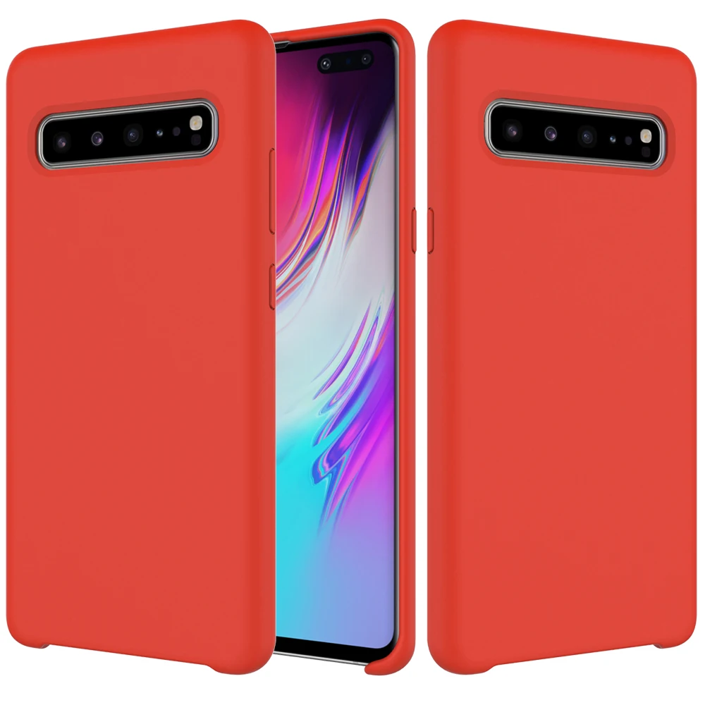 Для samsung Galaxy S10 5G чехол мягкий жидкий силикон задняя крышка для samsung Galaxy S10 5G Версия Телефона Funda S10e S10 Plus чехол - Цвет: Красный