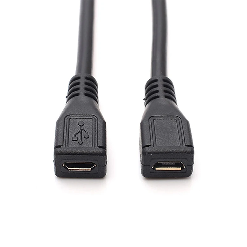 

High Quality USB 2.0 Micro-B Female/Female Extension Cable Wire Extender Charging Cable Cord Good Selling 30cm