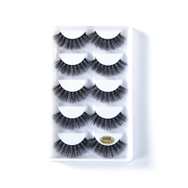 20 пар/лот грязный 3D накладные ресницы Классический роскошный 100% норки Мех