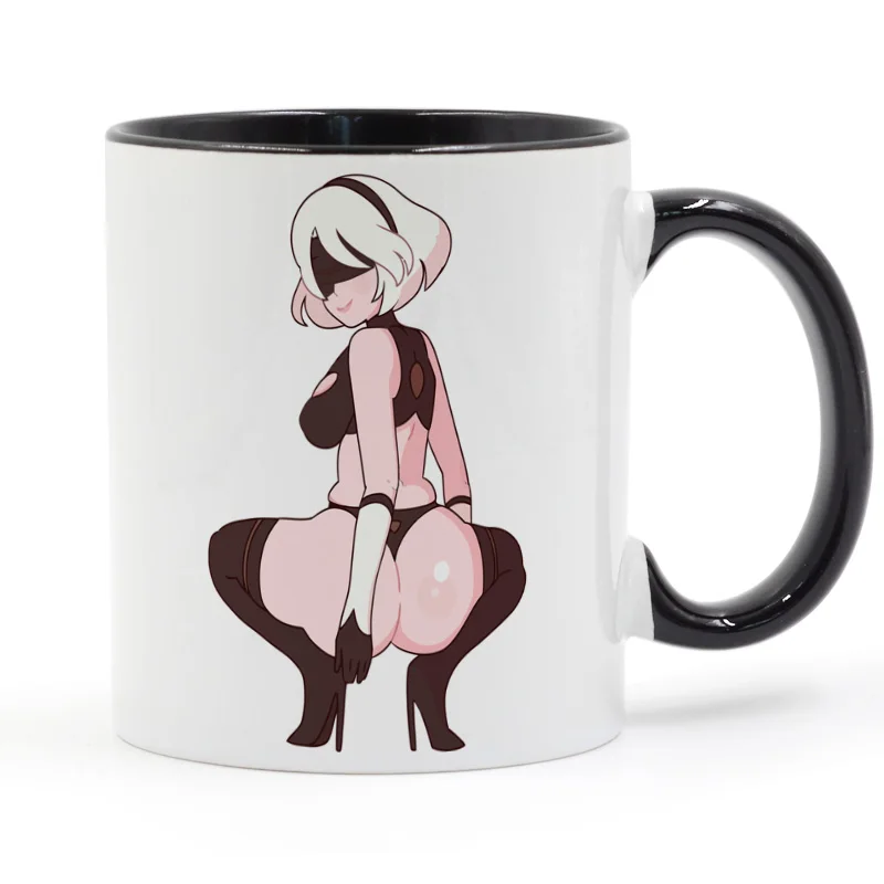 2B Pinup кофейная кружка керамическая чашка цвет ручки Внутри Подарки 11 унций