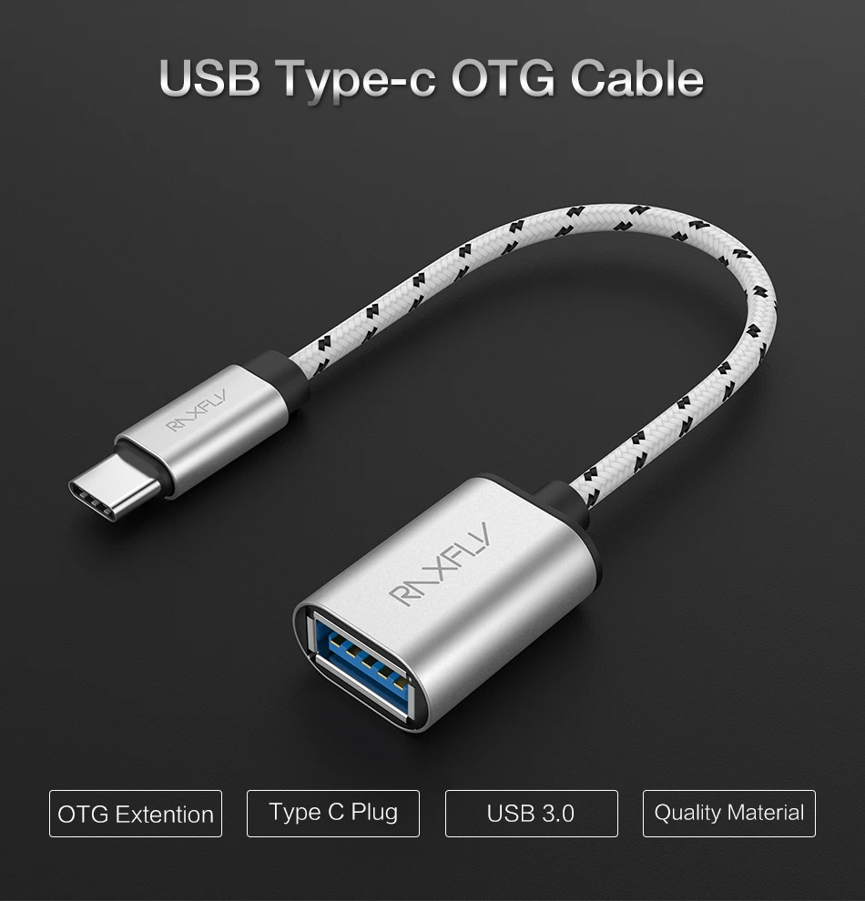 Кабель RAXFLY type-C OTG для samsung S8 S9 Macbook для Nexus 5X6 P USB 3,0 мама к type C папа адаптер для huawei P9 P10 Plus