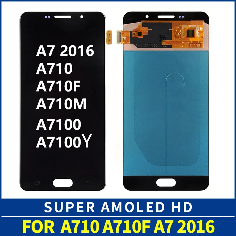 ЖК дисплей OLED для Samsung Galaxy A7 2016 A710 A710FA 710F/DS A710FD A710M A710M/DS A710Y/DS A7100 с дигитайзером