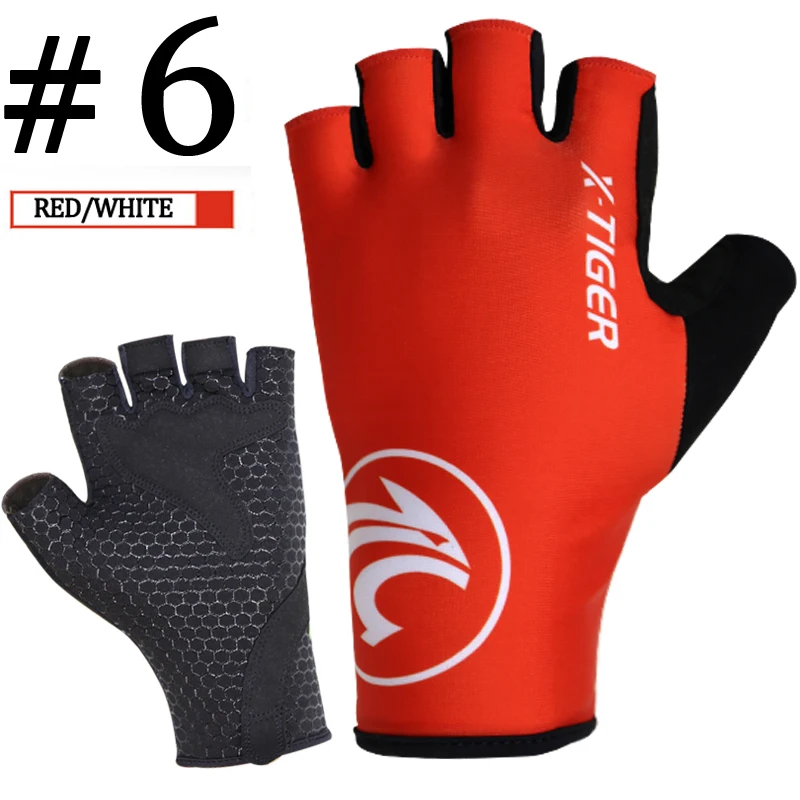 Colors 6 X-Tiger, женские перчатки для велоспорта с защитой от пота, противоскользящие велосипедные спортивные перчатки, анти-шок, перчатки для горного велосипеда, 6 цветов - Цвет: Colors 6