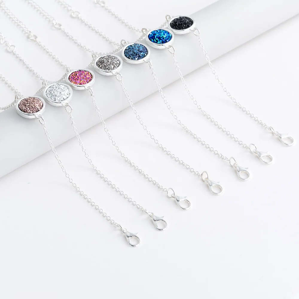 Новые очаровательные круглые стразы браслеты на запястье из нержавеющей стали в