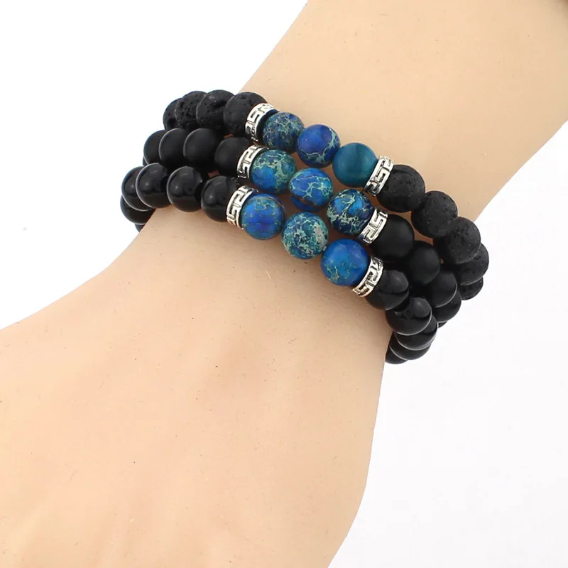 Браслет Nouveaux Produits En Gros Naturel Pierre и браслет Avec Lava Rock De Stretch Bouddha & Yoga Femmes|lava rock bracelet|yoga